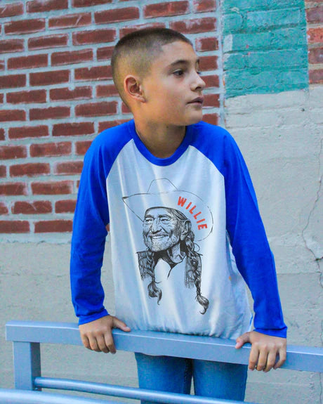 Willie Nelson Sketch Raglan T-shirt