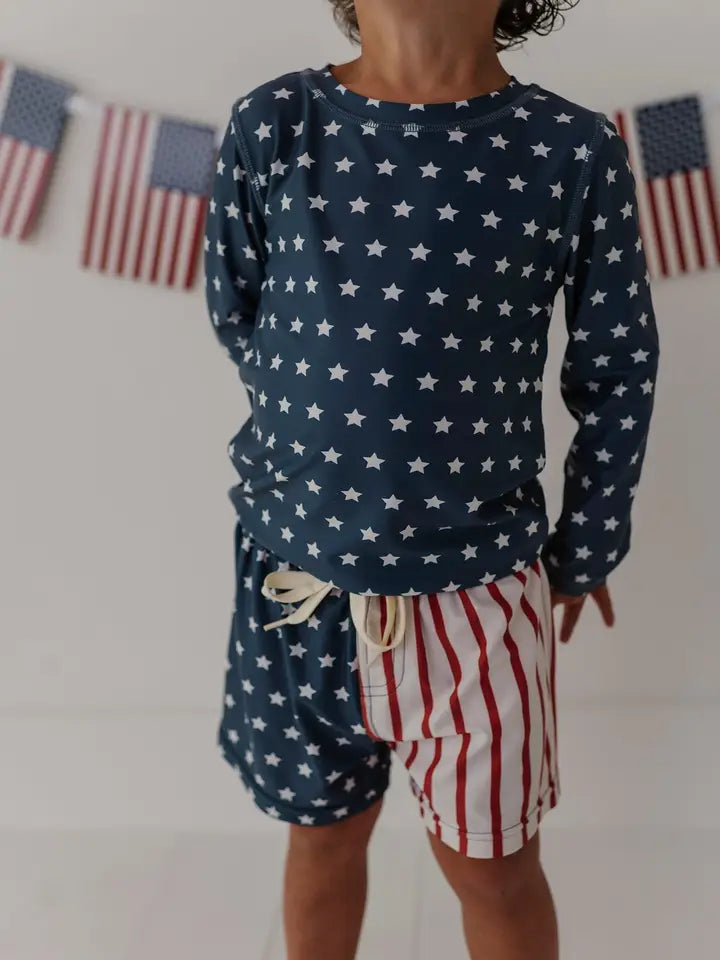 American Flag Swim Short