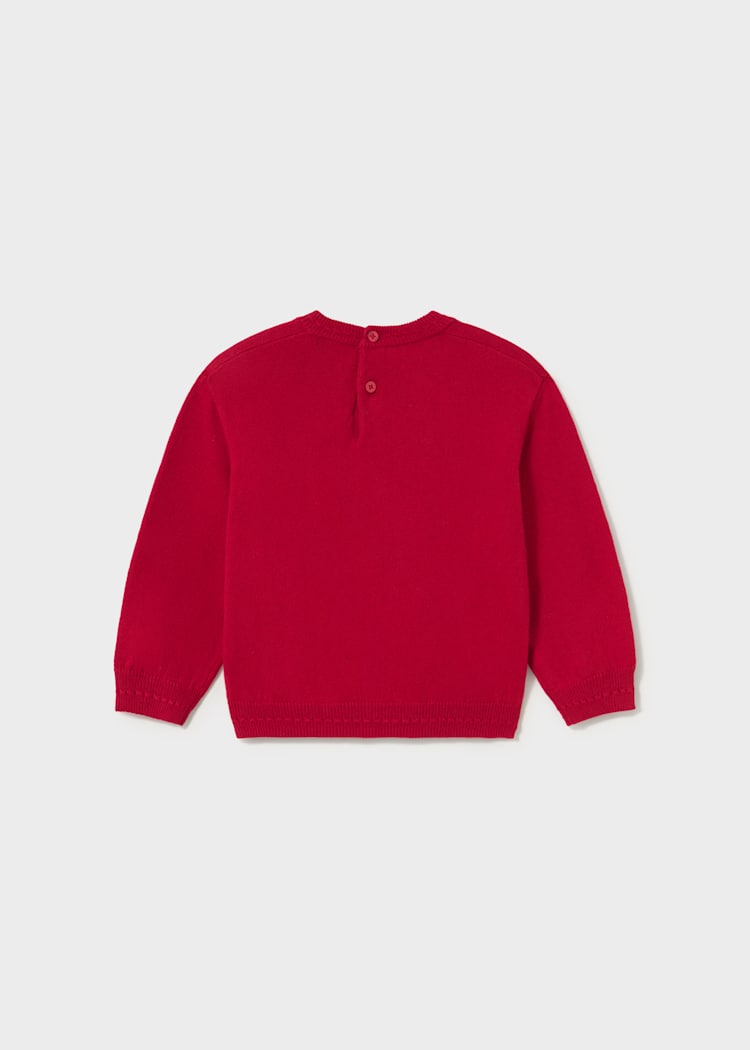 Red Jacquard Puppy Sweater