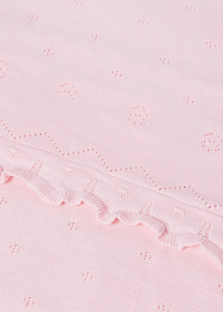 Soft Pink Knit Blanket