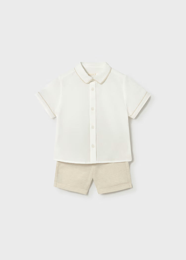 Cream Oat Linen Boy 2pc Set