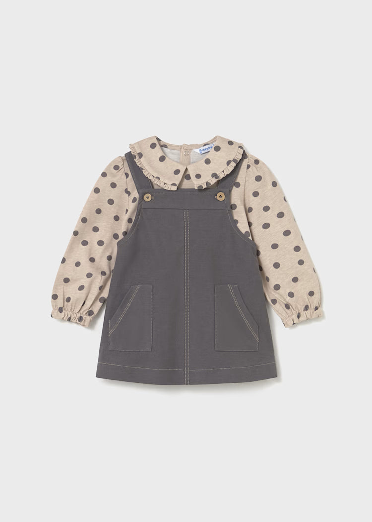 Overall Dress and T-shirt Set Lead