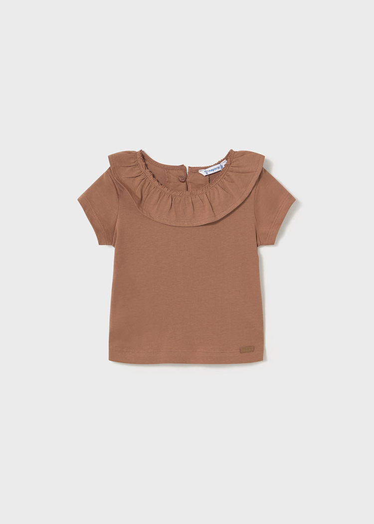 1045 Toffee Ruffled T-Shirt