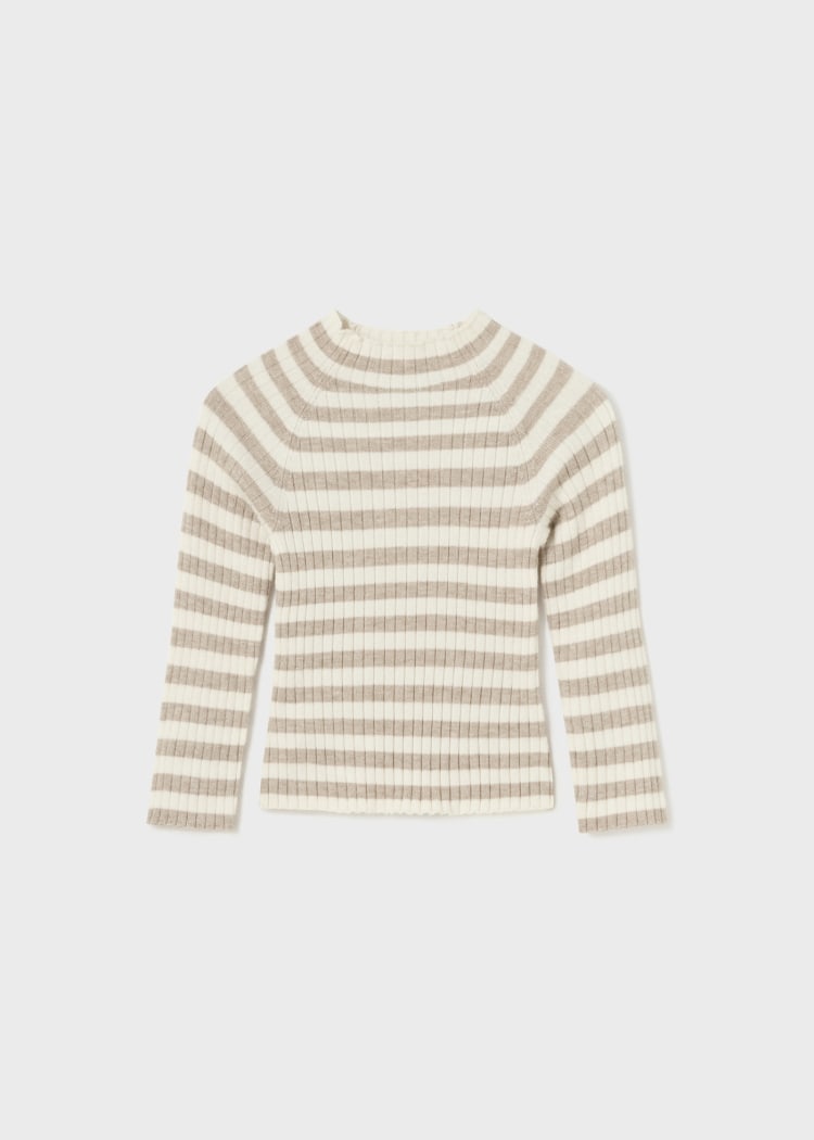 2046 Heather Bark Stripe Sweater