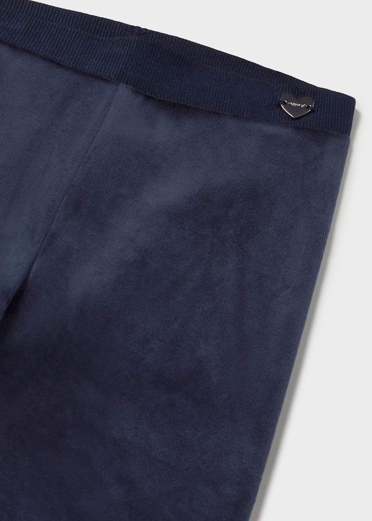 Navy Velvet Dressy Leggings