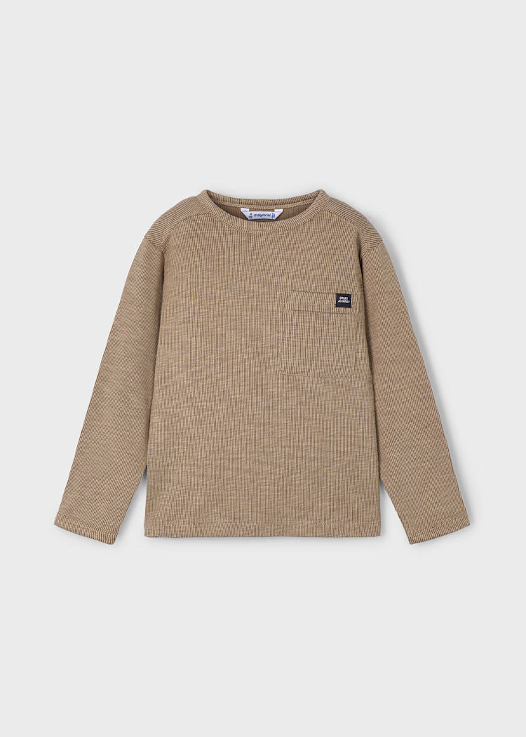 4082 Caramel LS W/Pocket Shirt