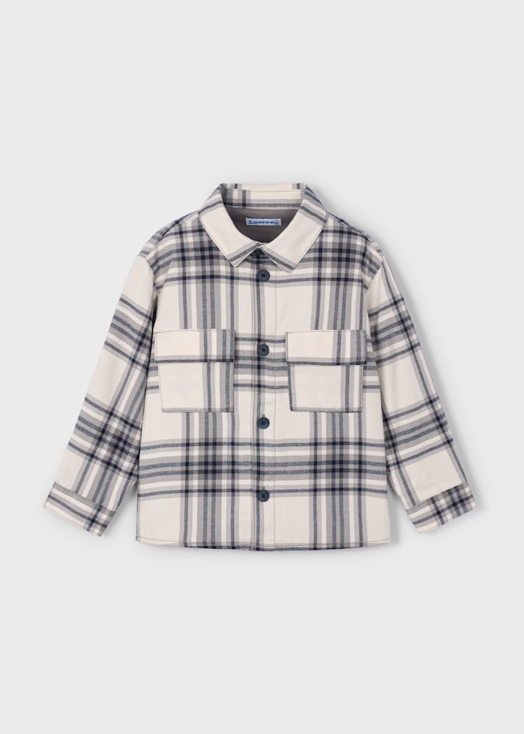 4123 Grey Checkered Overshirt