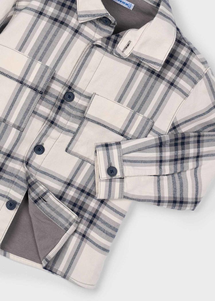 4123 Grey Checkered Overshirt