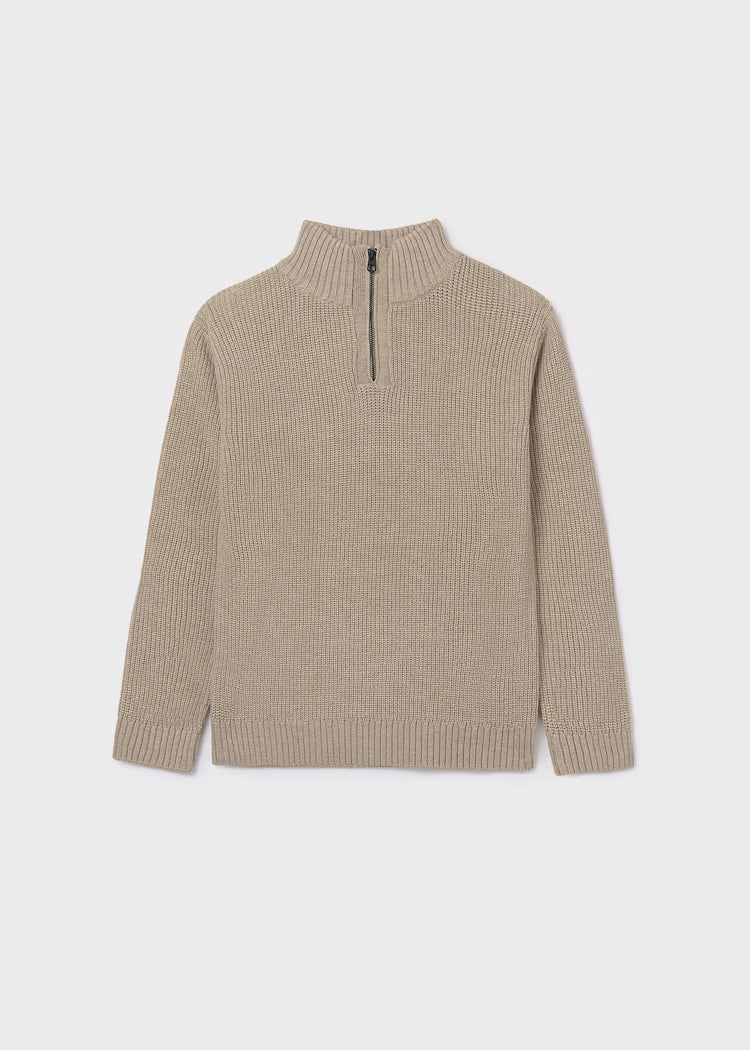 Quarte Zip Sweater Chai Heather