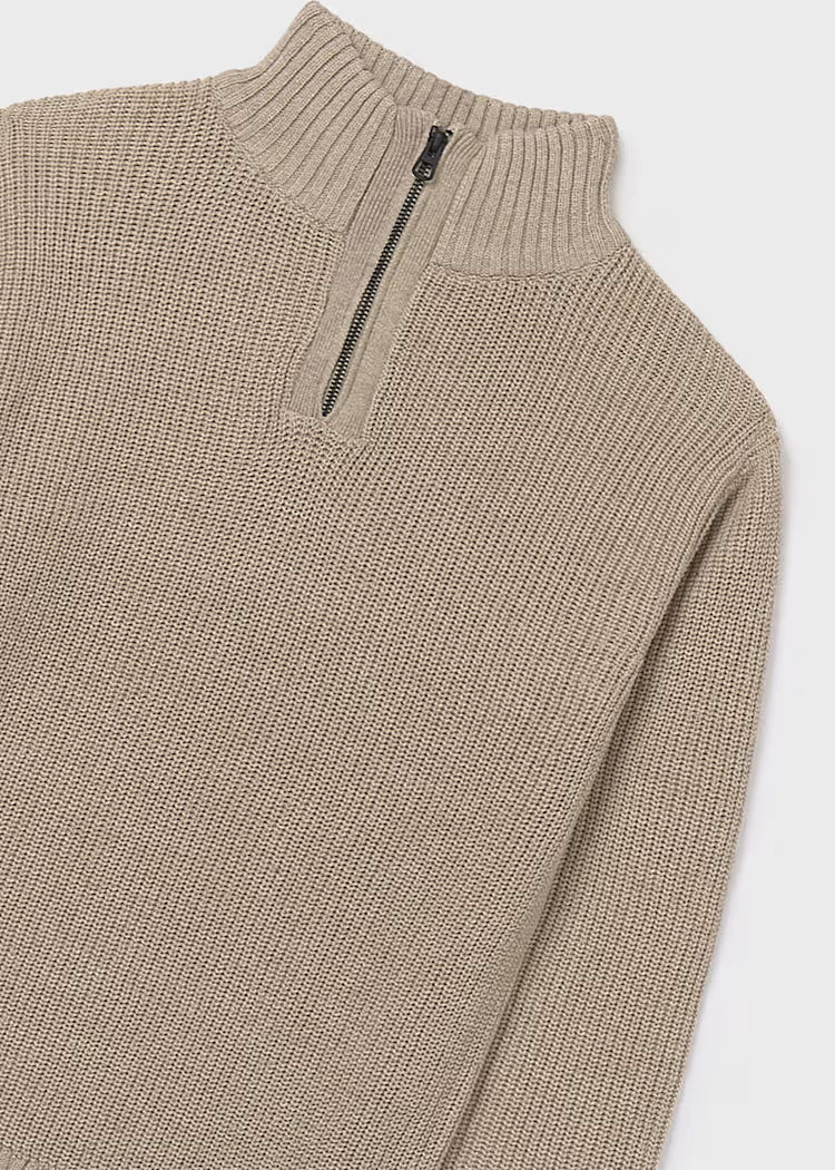 Quarte Zip Sweater Chai Heather