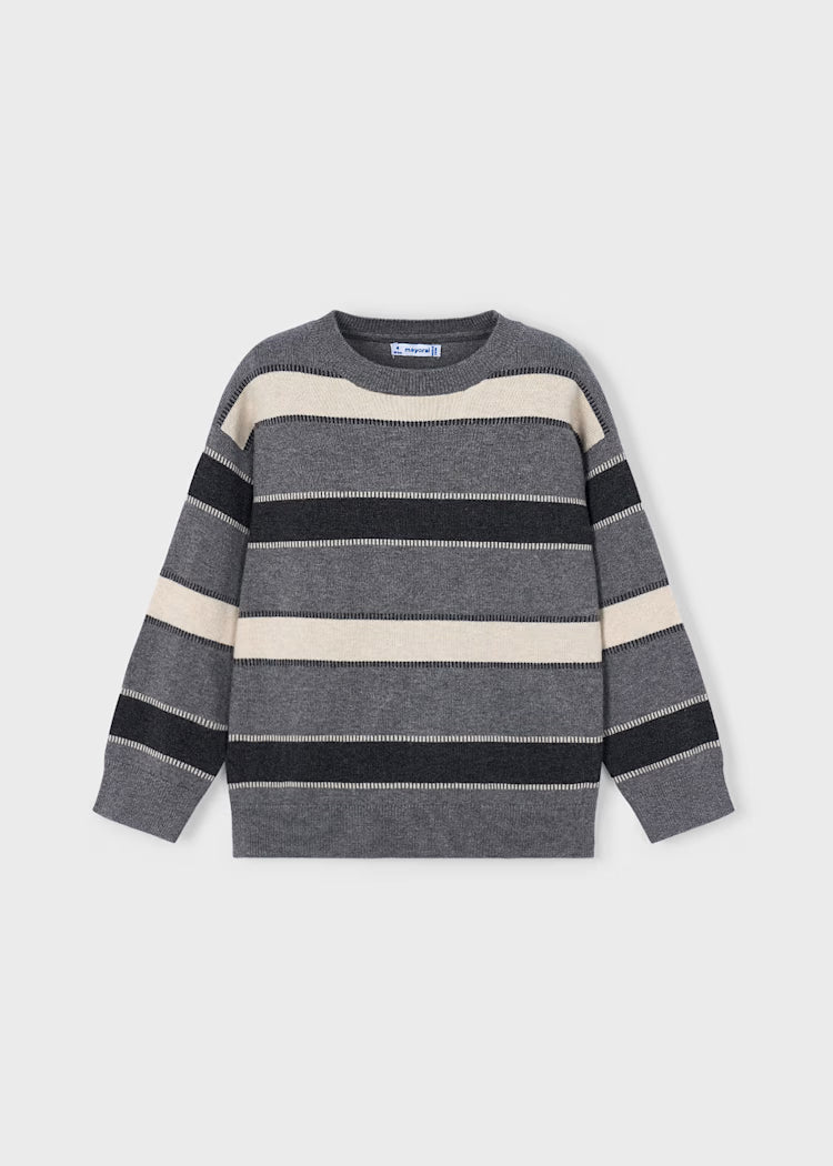 Graphite Heather Stripe Sweater