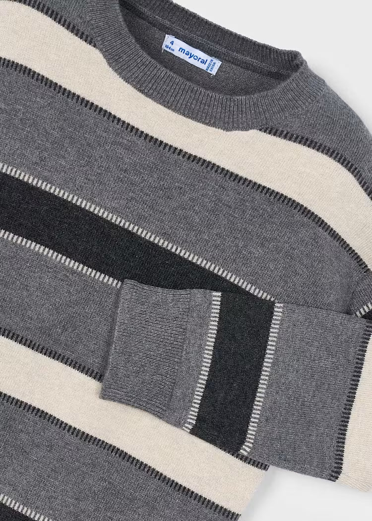 Graphite Heather Stripe Sweater