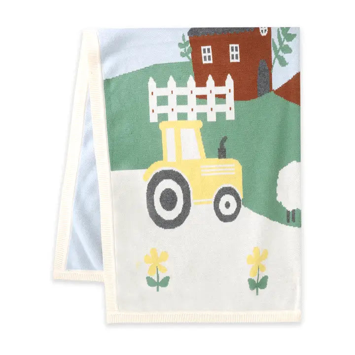 Sunny Farm Organic Knit Blanket