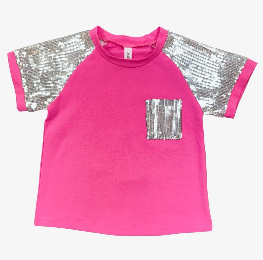 Hot Pink Top W/Sequin