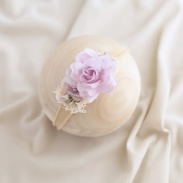Lavender Flowers W/Pearl HB
