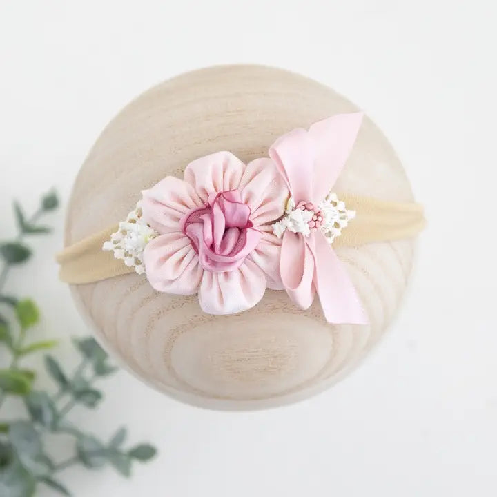 Pink Flower with Bow HB