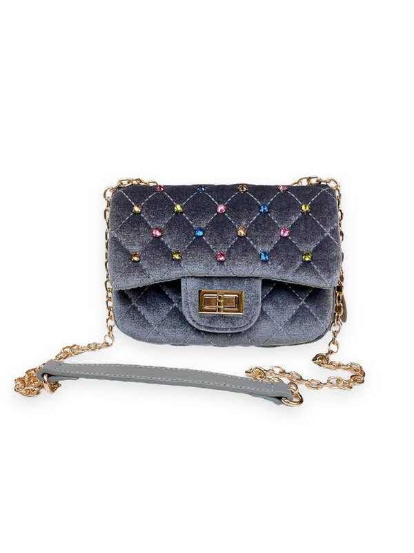 Velvet Quilted Purse W/ Studs – Espi's Kids