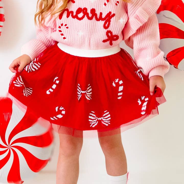 Candy Cane Sequin Christmas Tutu