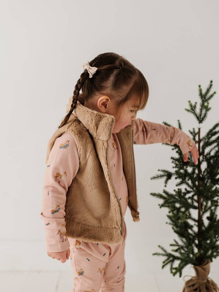 Fur Vest Beige