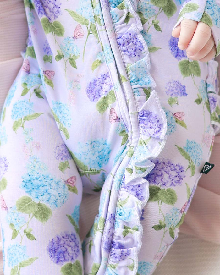 Colette Ruffled Zipper Footie