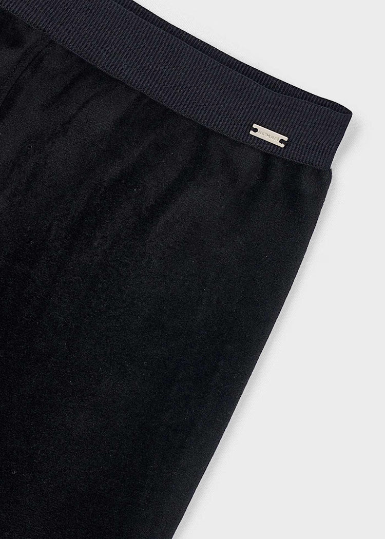 Basic Velvet Black Leggings