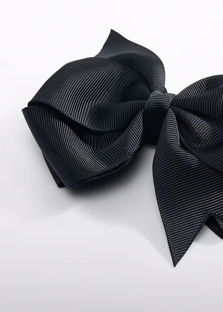 Bow Hair Clip Black