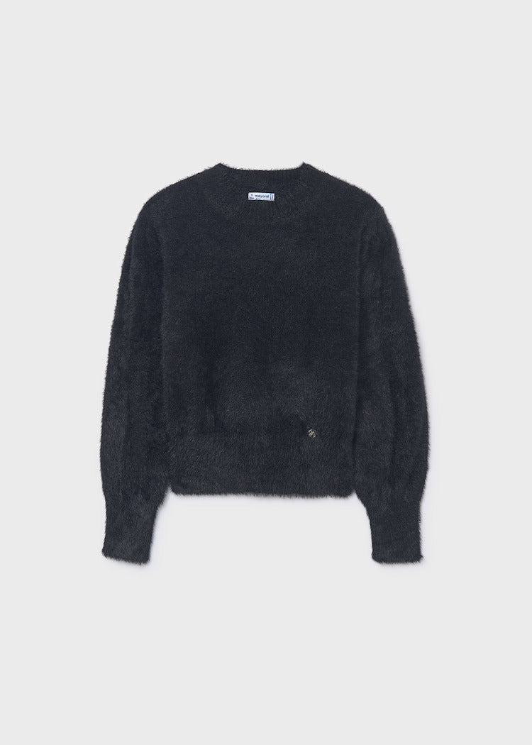 Black Faux Fur Sweater