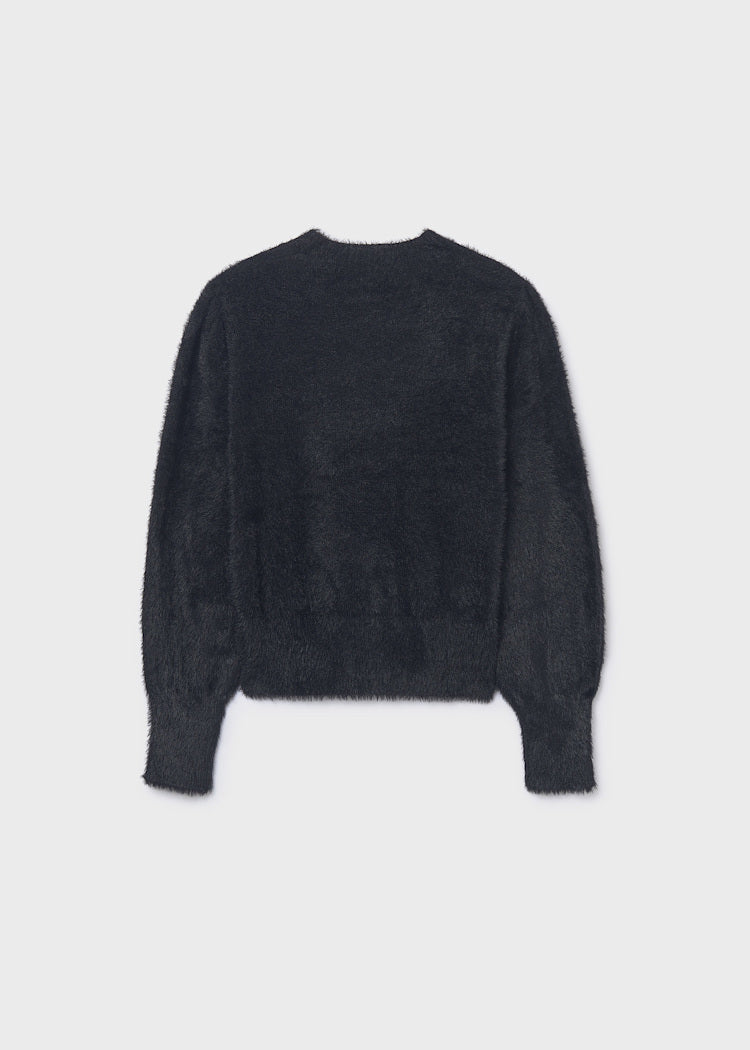 Black Faux Fur Sweater