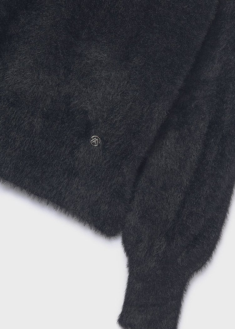 Black Faux Fur Sweater