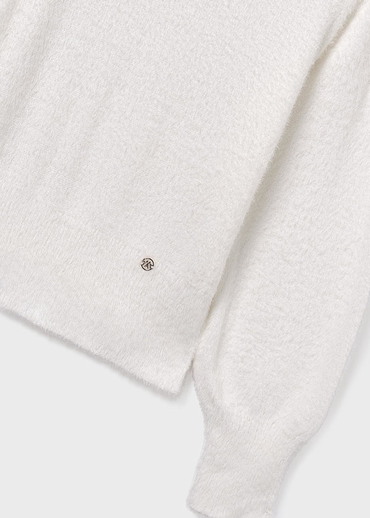 Ecru Faux Fur Sweater