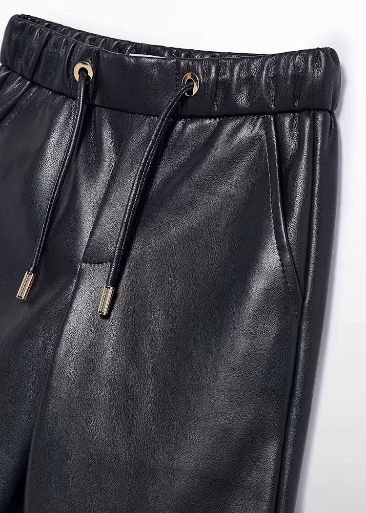 Faux Leather Black Pant
