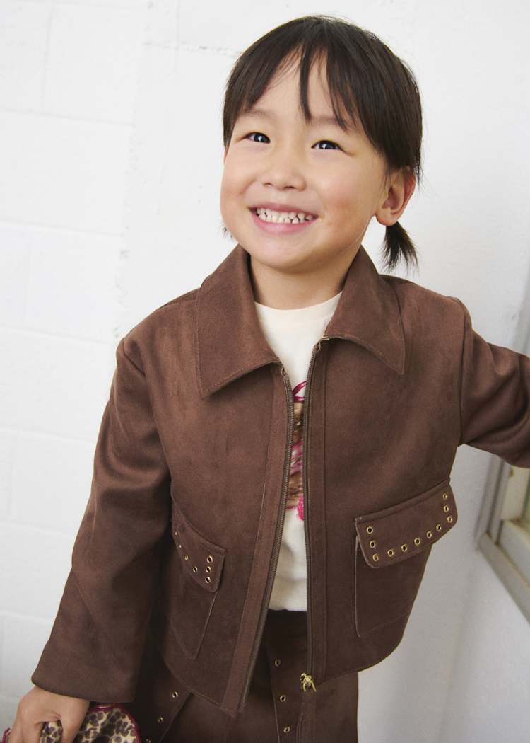 Girls Faux Suede Jacket
