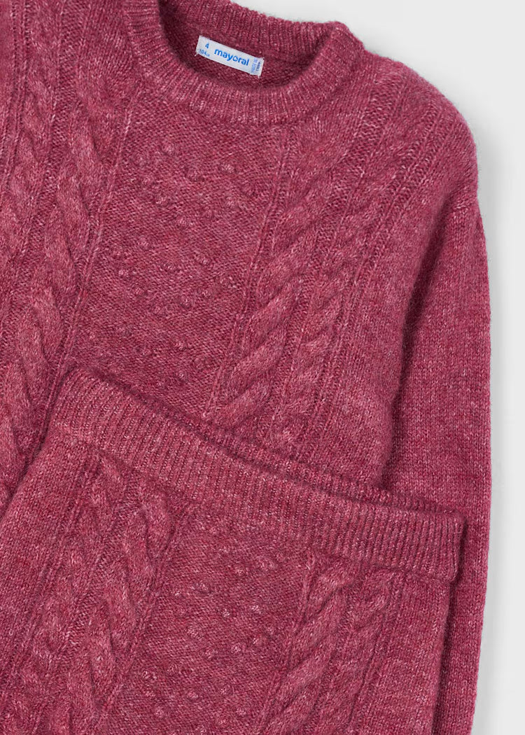4934 Cherry Mix Sweater Skirt Set