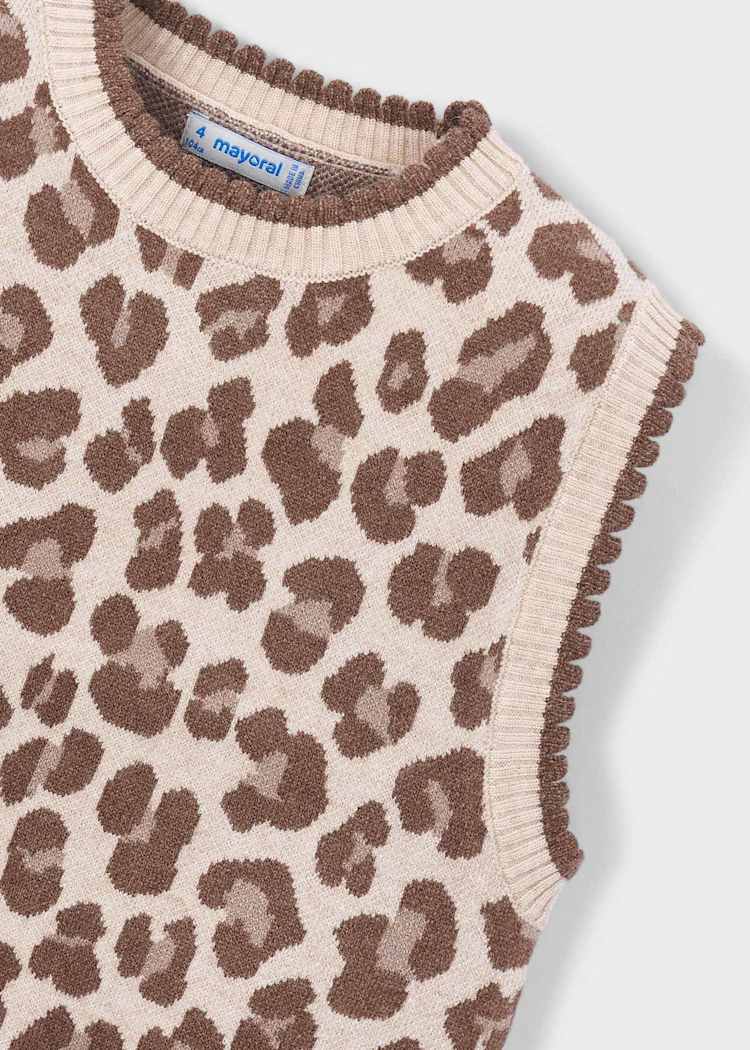 Cheetah Knit Vest