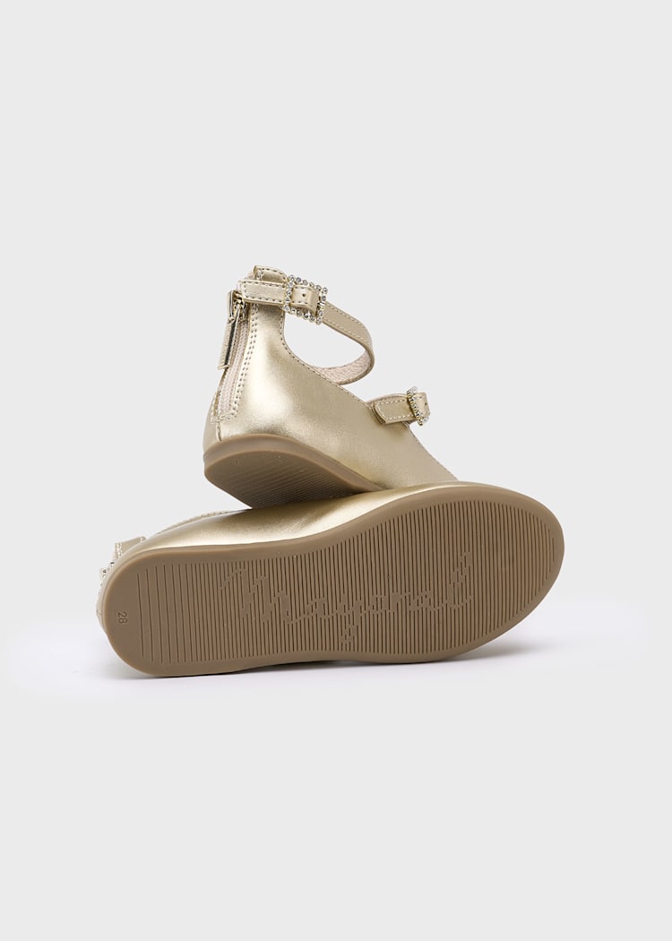 Gold Mary Janes