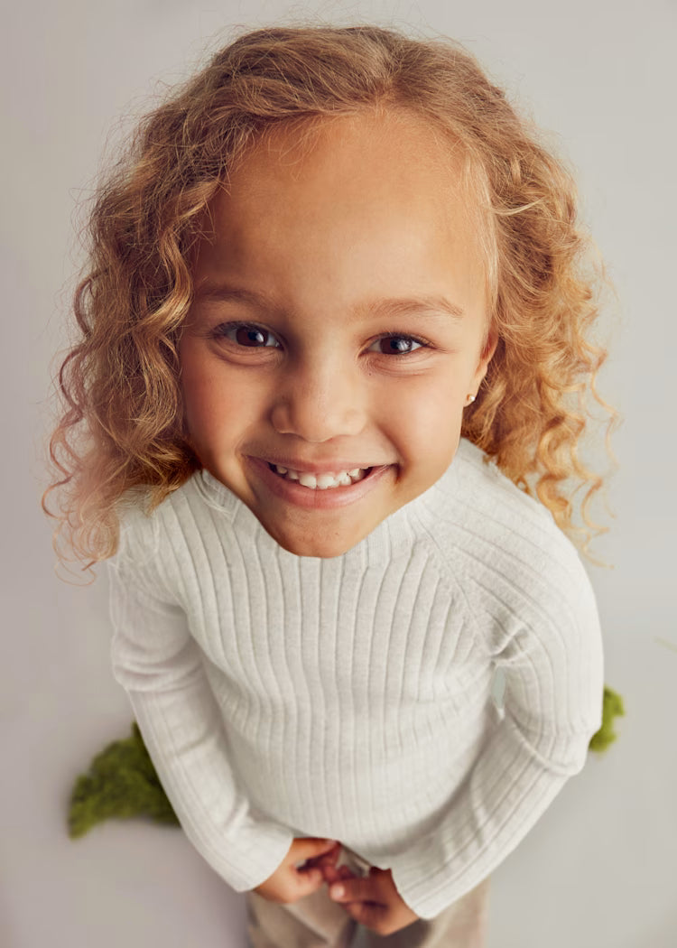 Mock Neck Knit Sweater Ivory