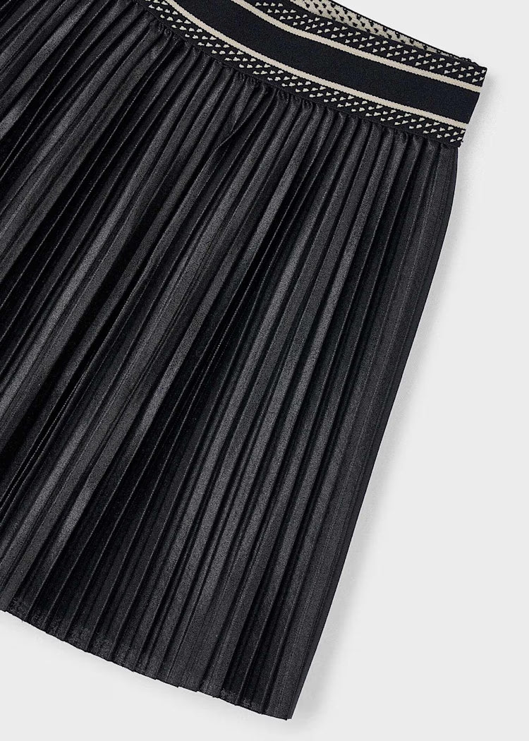 Pleated Black Skirt