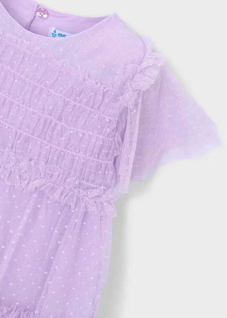 Lavander Dot Tulle Dress