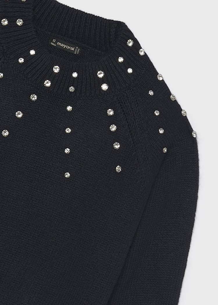Night Rhinestone Sweater