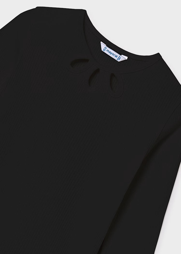 Rib Knit Top Black
