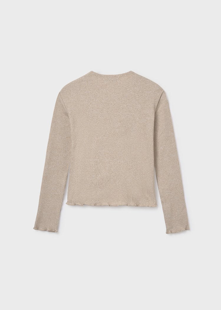 Sesame Heather Rib Knit Top