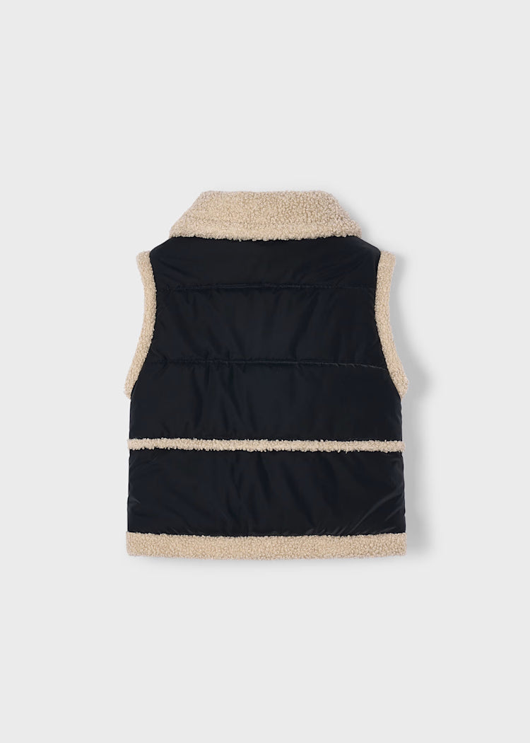 Sherpa Vest Pockets Black