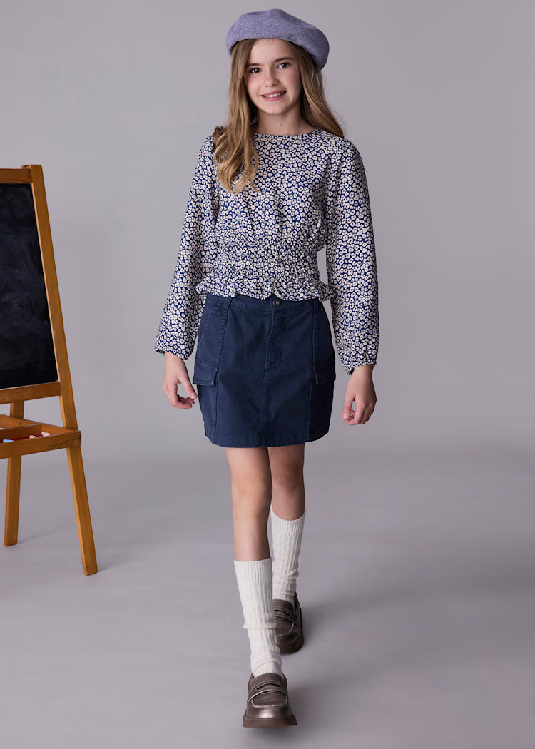 7905 Petroleum Twill Skirt