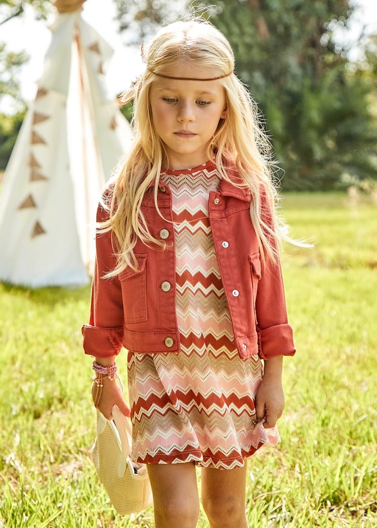 3926 Salmon Knitted Dress