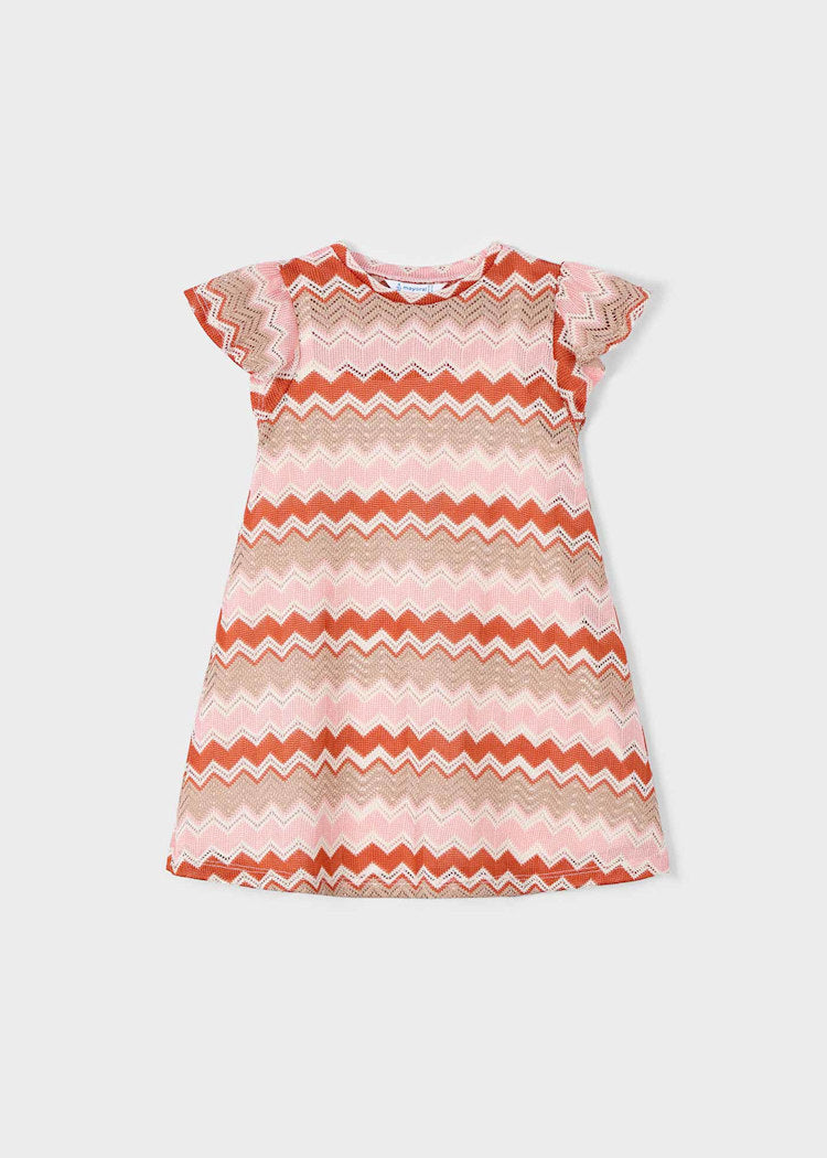 3926 Salmon Knitted Dress