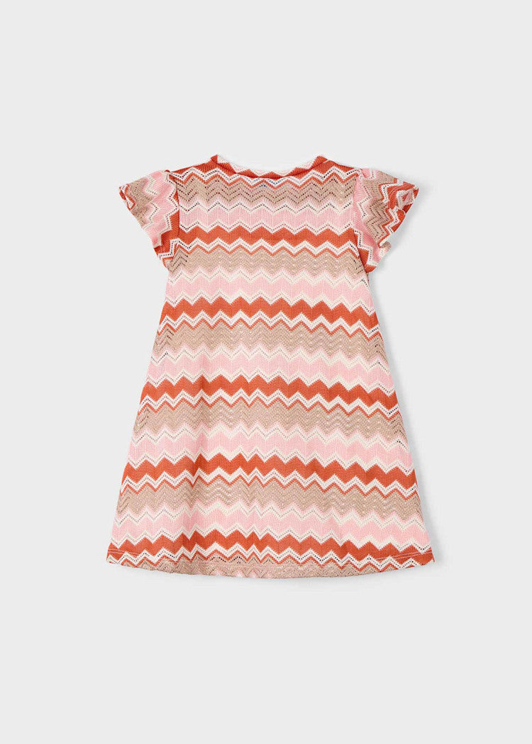 3926 Salmon Knitted Dress