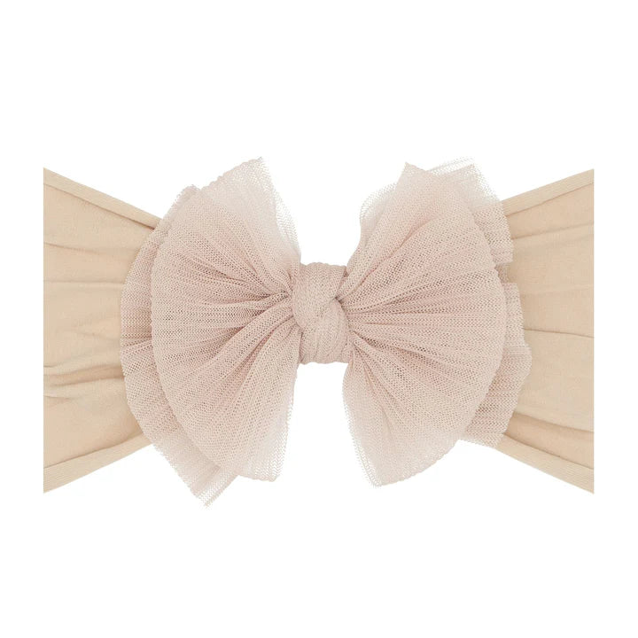 Pleated blush Tulle Fab