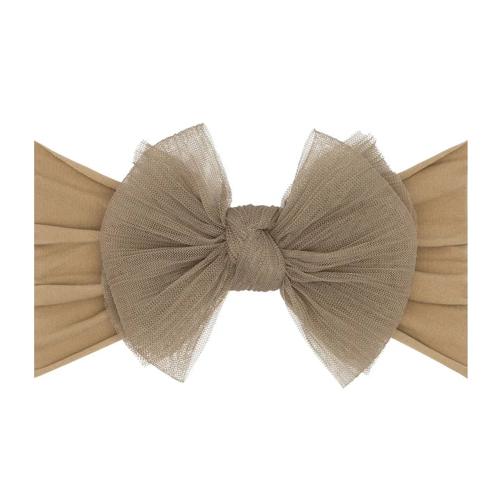 Pleated latte Tulle Fab