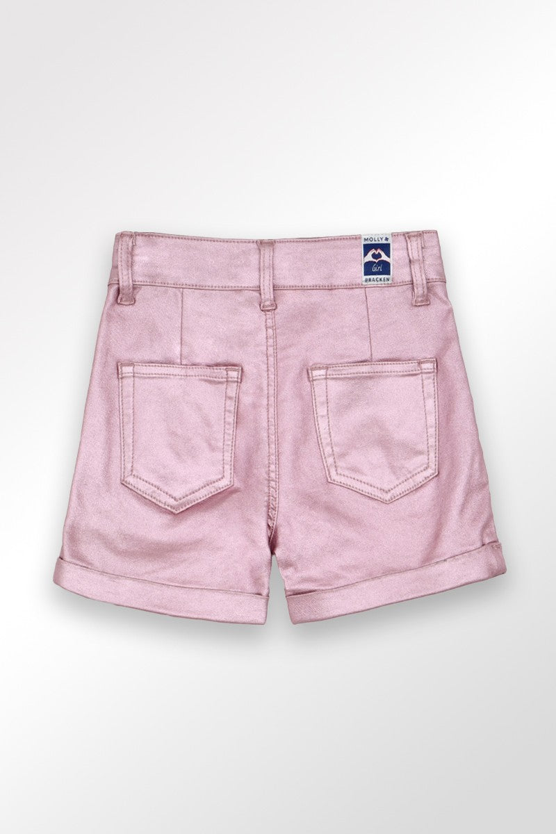 Pink Metallic Shorts