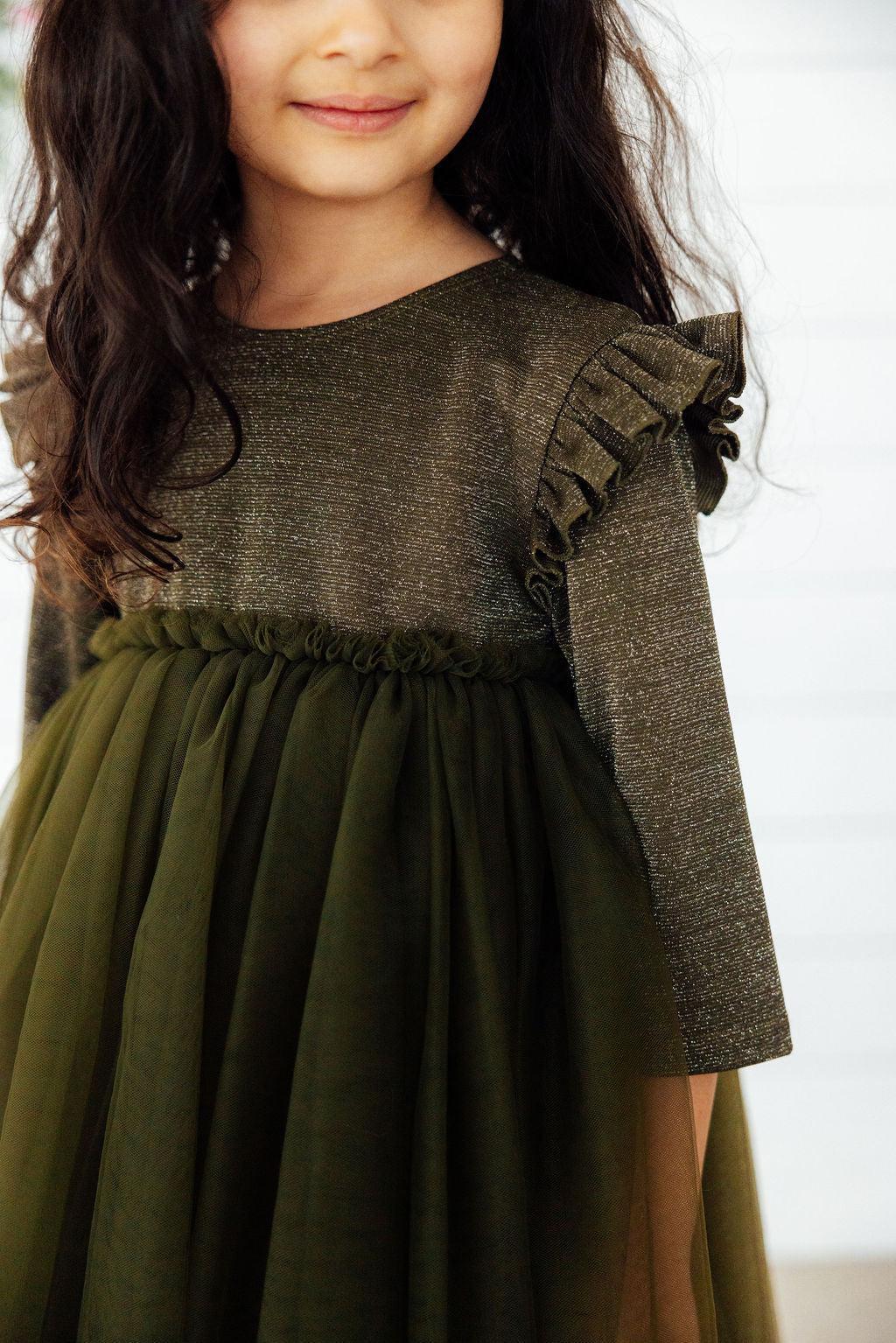 Olive Simmer Tutu Dress